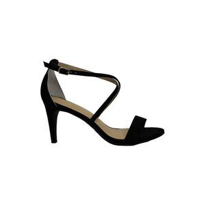 THALIA SODI Womens Black Strappy Darria Round Toe Stiletto Heeled Sandal 8.5 W